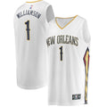 New Orleans Pelicans Zion Williamson Fanatics White Replica Fast Break Jersey - Association Edition for Men product image 1,