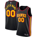 Atlanta Hawks Jordan Brand Black Swingman Custom Jersey - Statement Edition for Men product image 1, provided for visual