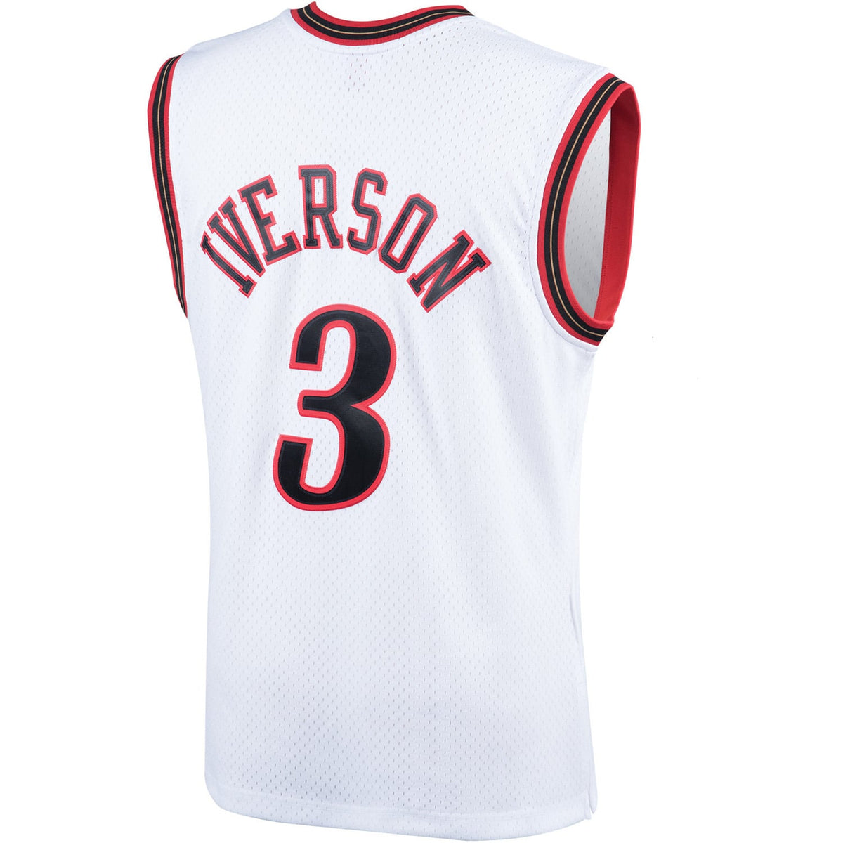 Philadelphia 76ers Allen Iverson Mitchell & Ness White Hardwood Classics Swingman Jersey for Men product image 4, provided