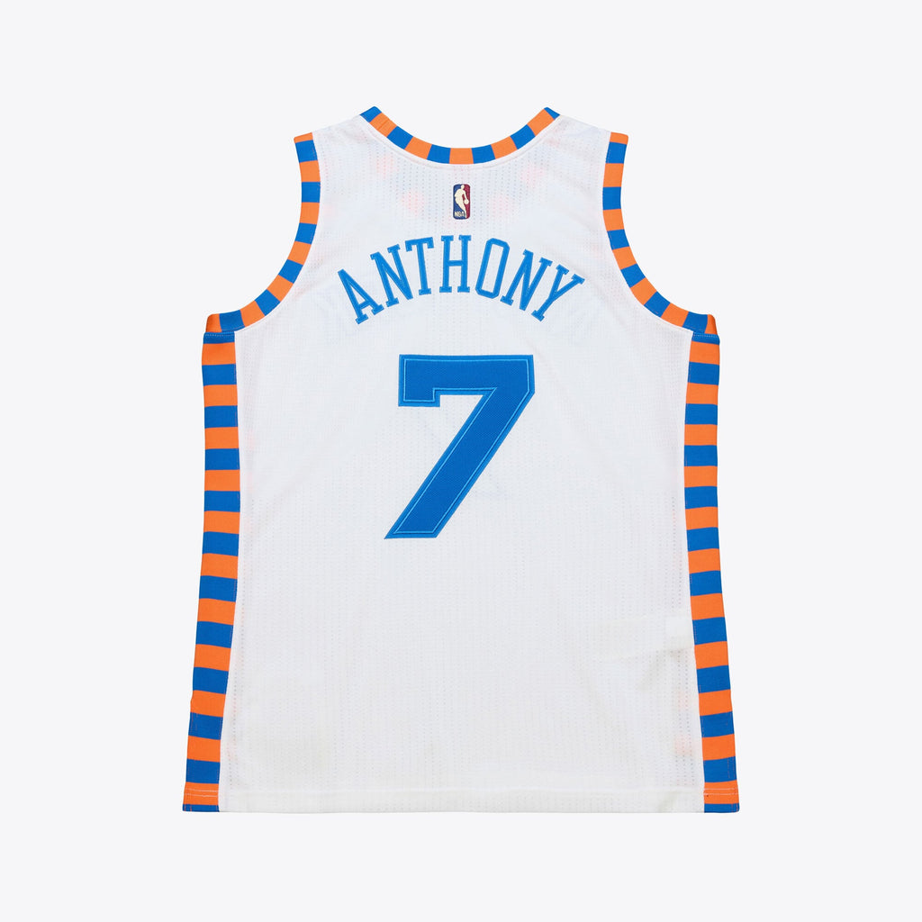 New York Knicks Carmelo Anthony Mitchell & Ness White 2015-16 Hardwood Classics Authentic Jersey for Men product image 3,