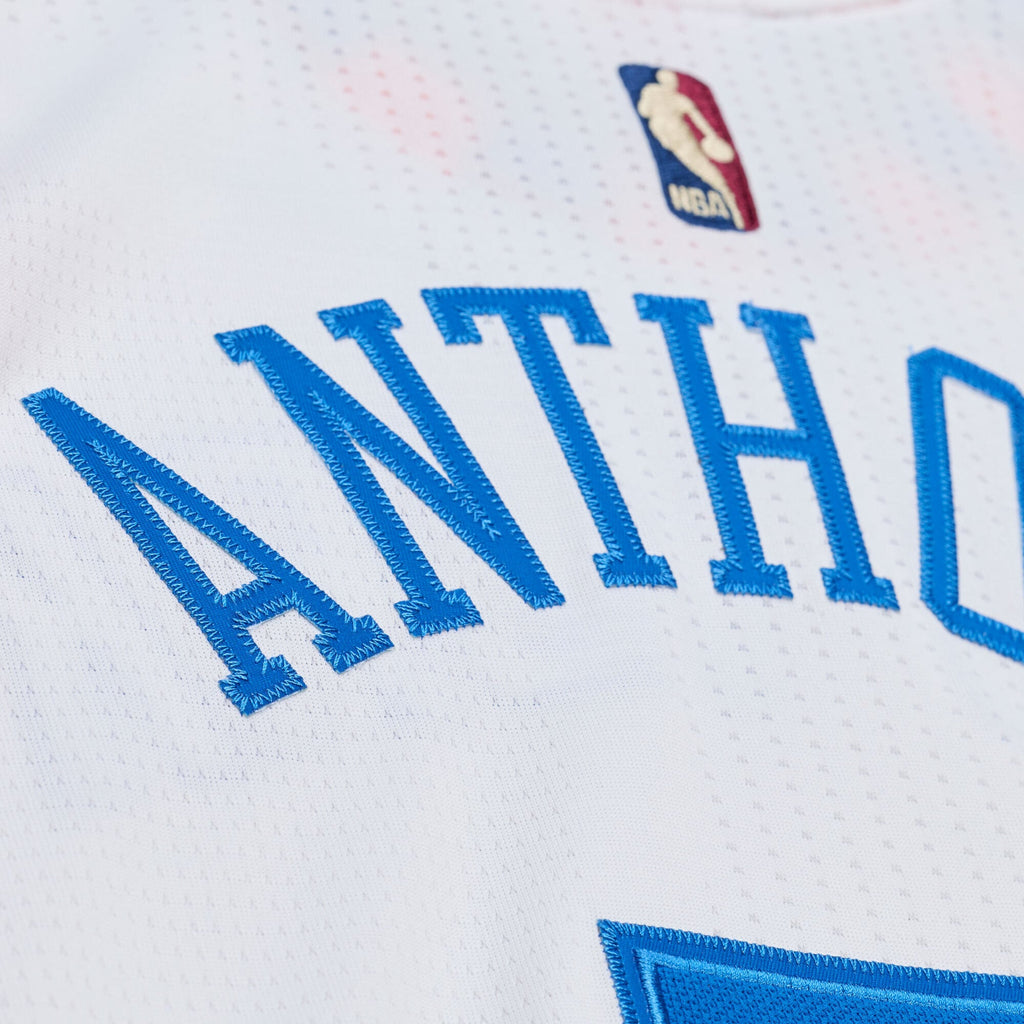 New York Knicks Carmelo Anthony Mitchell & Ness White 2015-16 Hardwood Classics Authentic Jersey for Men product image 8,