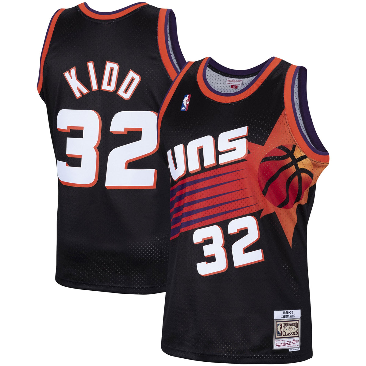 Phoenix Suns Jason Kidd Mitchell & Ness Black Hardwood Classics Swingman Jersey for Men product image 1, provided for visual