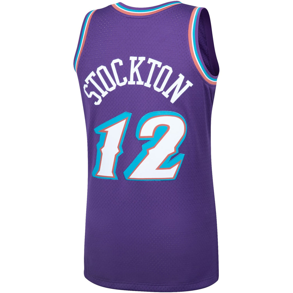 Utah Jazz John Stockton Mitchell & Ness Purple Hardwood Classics Swingman Jersey for Men product image 4, provided for