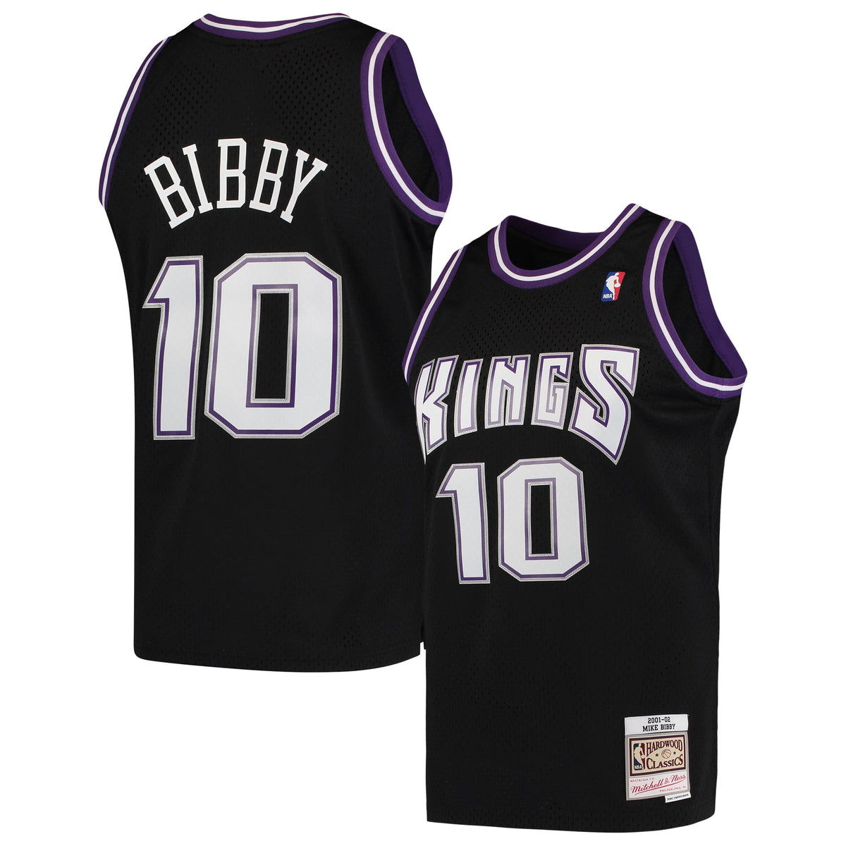 Sacramento Kings Mike Bibby Mitchell & Ness Black Hardwood Classics Swingman Jersey for Men product image 2, provided for