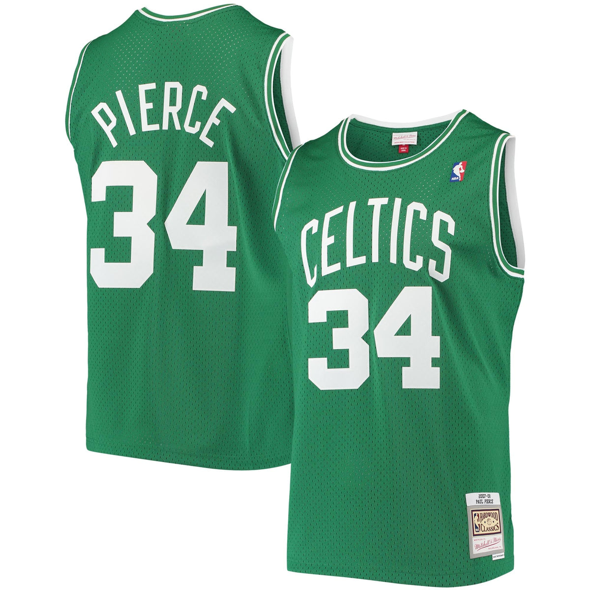 Boston Celtics Paul Pierce Mitchell & Ness Kelly Green Hardwood Classics Swingman Jersey for Men product image 1, provided