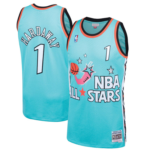 1996 NBA All-Star Game Penny Hardaway Mitchell & Ness Teal Hardwood Classics Swingman Jersey for Men product image 1,