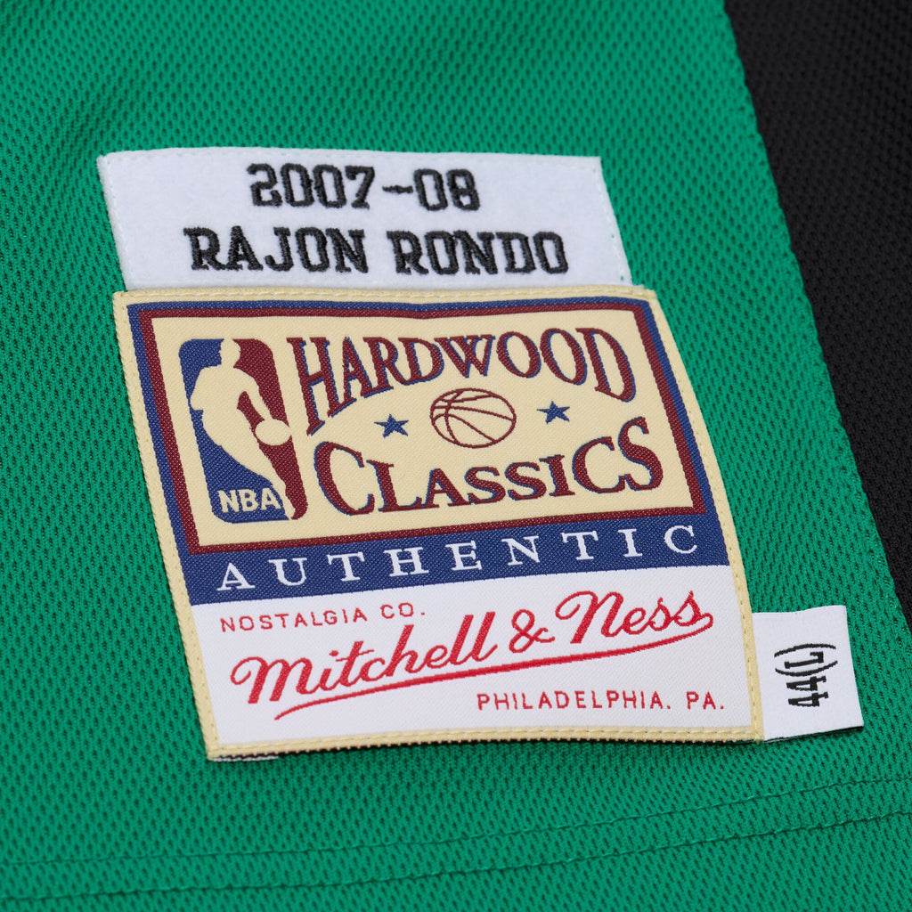 Boston Celtics Rajon Rondo Mitchell & Ness Kelly Green 2007-08 Hardwood Classics Authentic Jersey for Men product image 5,