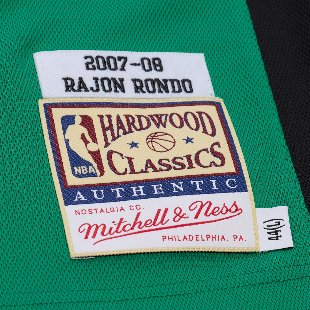 Boston Celtics Rajon Rondo Mitchell & Ness Kelly Green 2007-08 Hardwood Classics Authentic Jersey for Men product image 5,