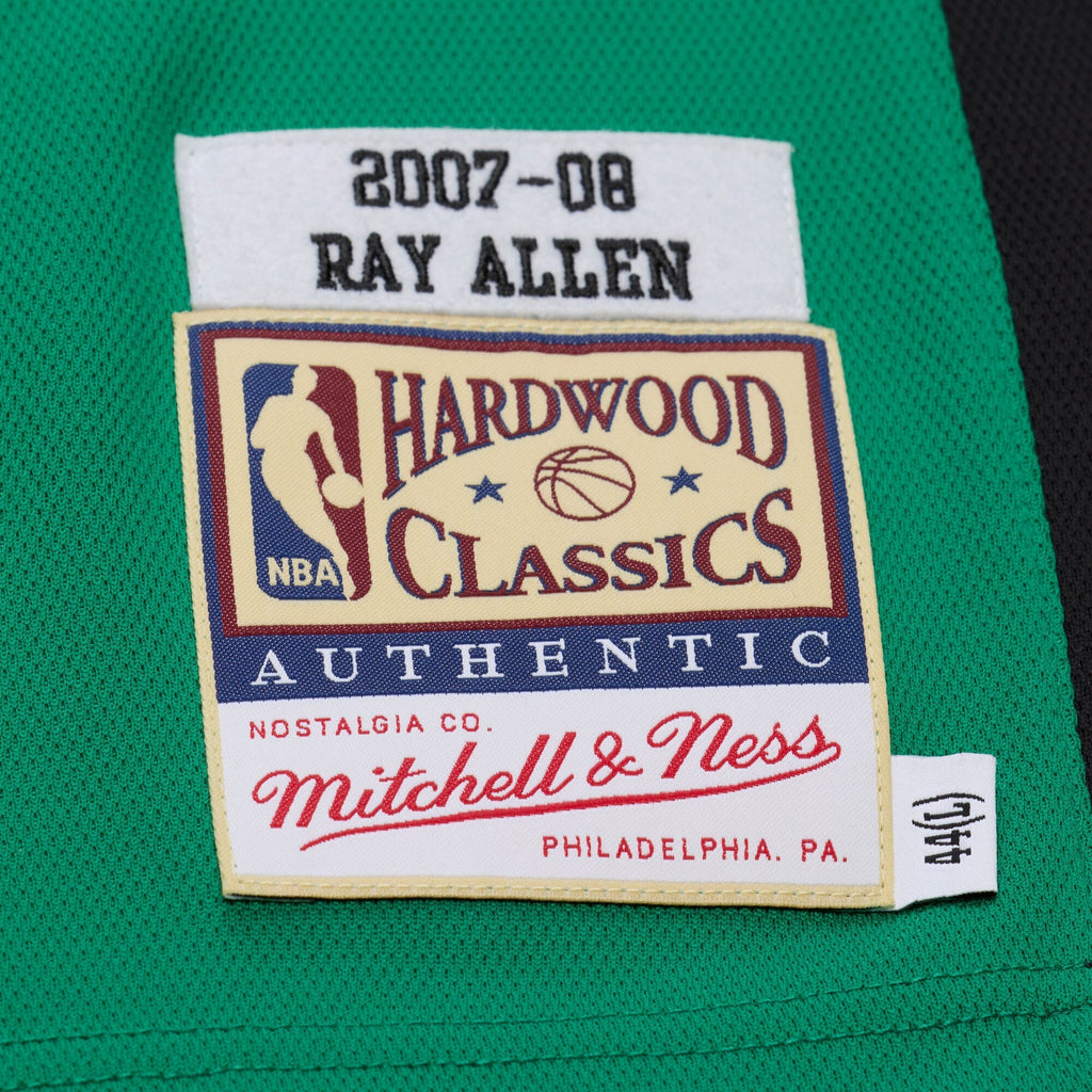 Boston Celtics Ray Allen Mitchell & Ness Kelly Green 2007-08 Hardwood Classics Authentic Jersey for Men product image 6,