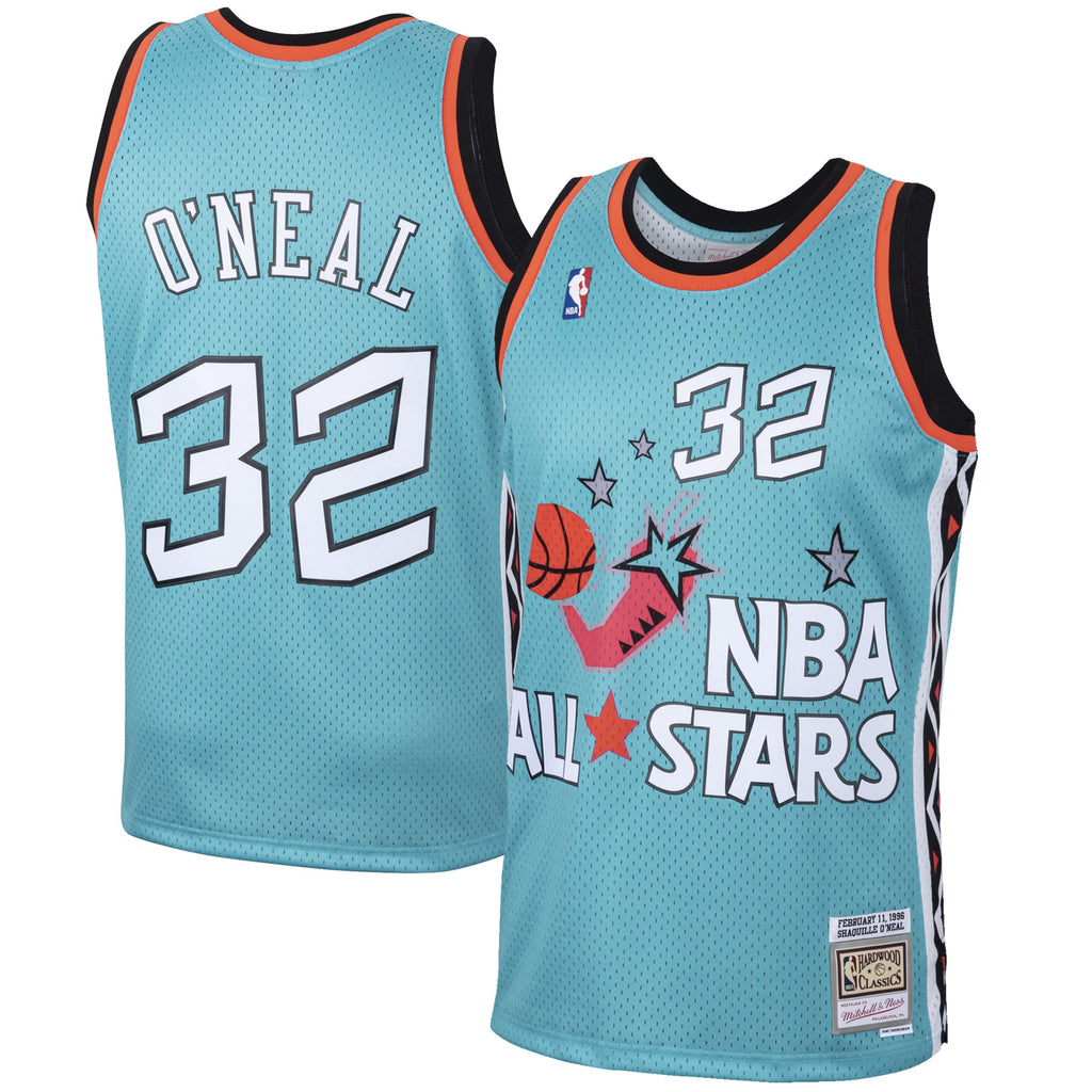 Shaquille O'Neal Mitchell & Ness Teal Eastern Conference 1996 All-Star Hardwood Classics Swingman Jersey for Men product
