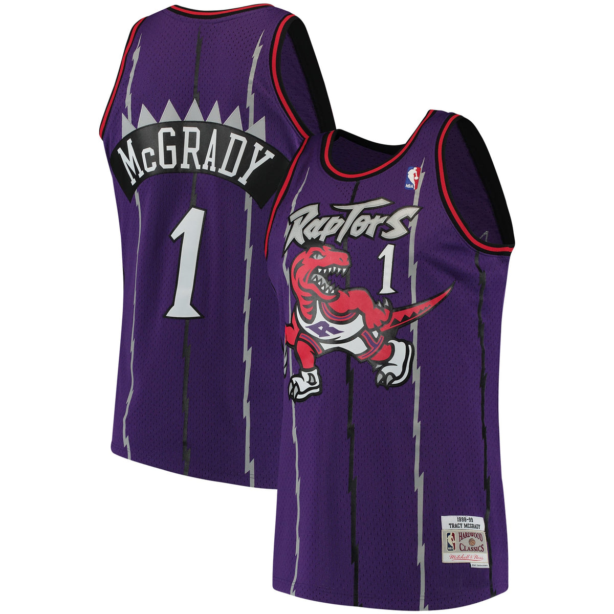 Toronto Raptors Tracy McGrady Mitchell & Ness Purple Hardwood Classics Swingman Jersey for Men product image 1, provided for