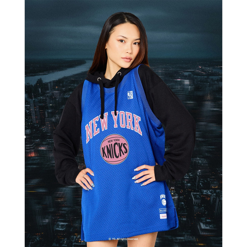 New York Knicks Mitchell & Ness x BLACKPINK Blue Hardwood Classics Swingman Jersey - Limited Edition for Men product image