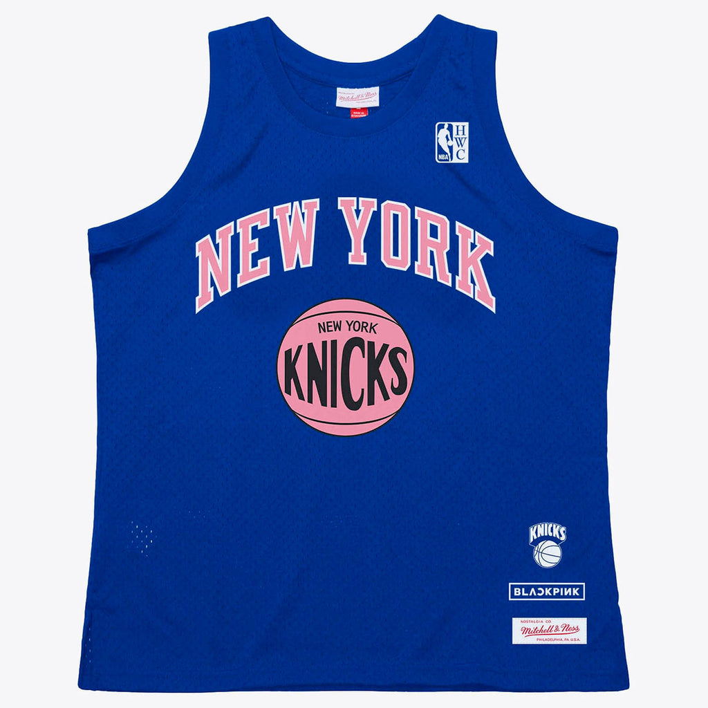 New York Knicks Mitchell & Ness x BLACKPINK Blue Hardwood Classics Swingman Jersey - Limited Edition for Men product image