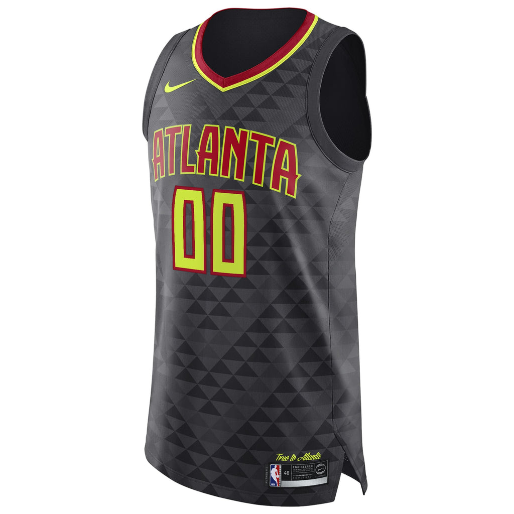 Atlanta Hawks Nike Black Authentic Custom Jersey - Icon Edition for Men product image 3, provided for visual reference and