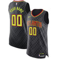 Atlanta Hawks Nike Black Authentic Custom Jersey - Icon Edition for Men product image 1, provided for visual reference and