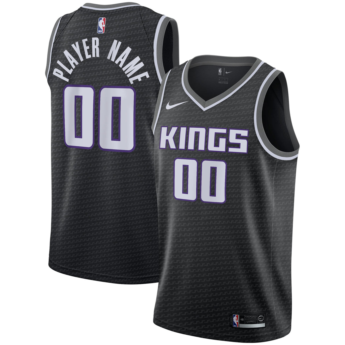 Sacramento Kings Nike Black Swingman Custom Jersey - Statement Edition for Men product image 1, provided for visual
