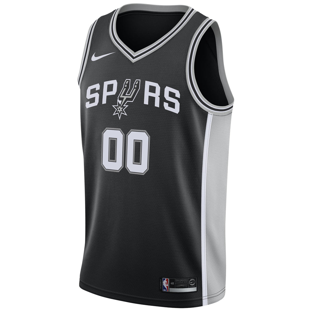 San Antonio Spurs Nike Black Swingman Custom Jersey - Icon Edition for Men product image 3, provided for visual reference