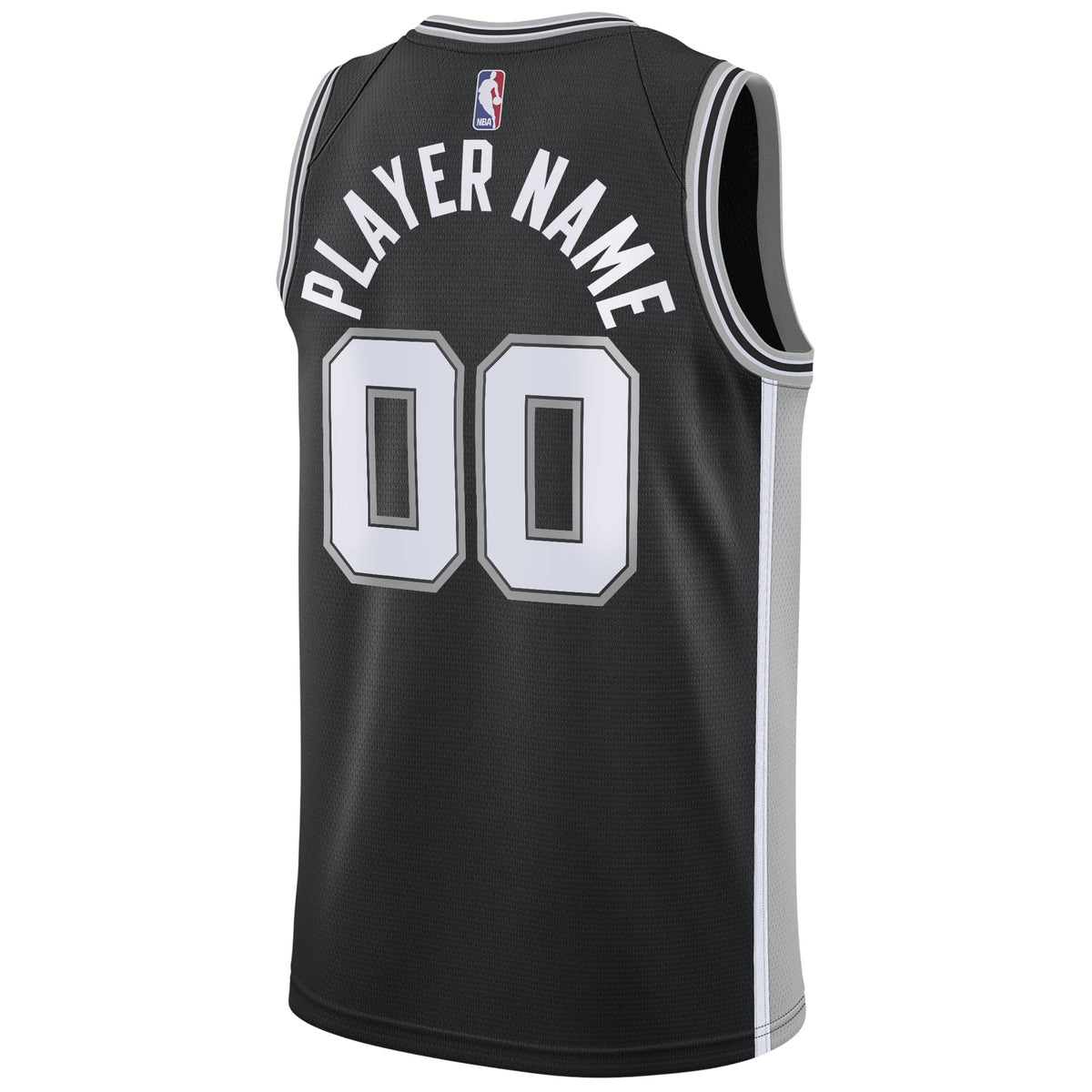 San Antonio Spurs Nike Black Swingman Custom Jersey - Icon Edition for Men product image 4, provided for visual reference