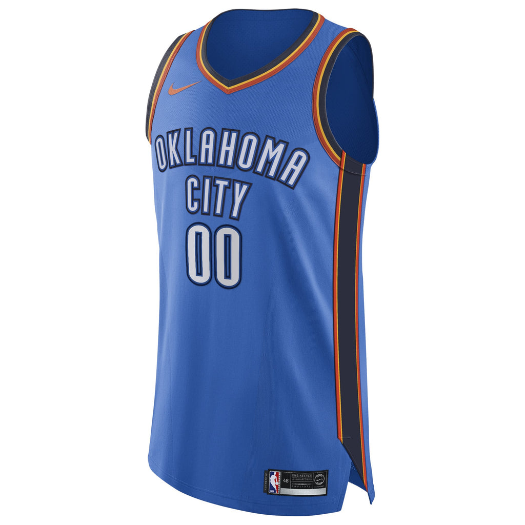Oklahoma City Thunder Nike Blue Authentic Custom Jersey - Icon Edition for Men product image 3, provided for visual