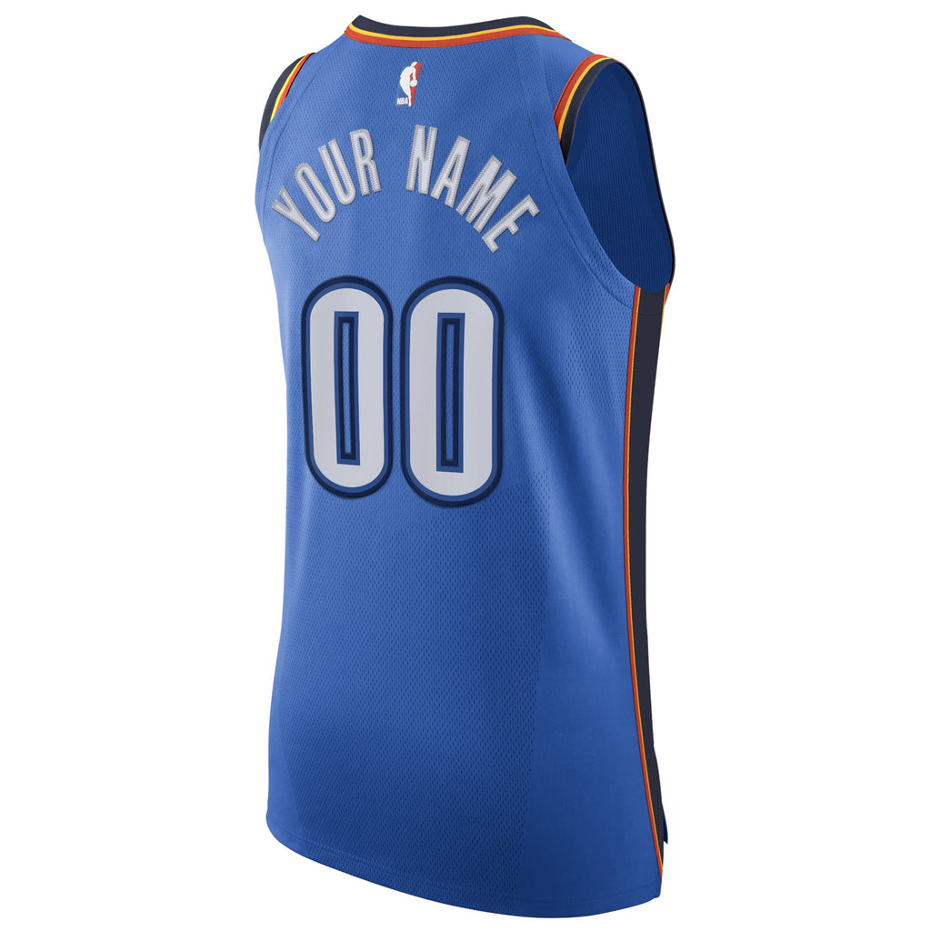 Oklahoma City Thunder Nike Blue Authentic Custom Jersey - Icon Edition for Men product image 4, provided for visual