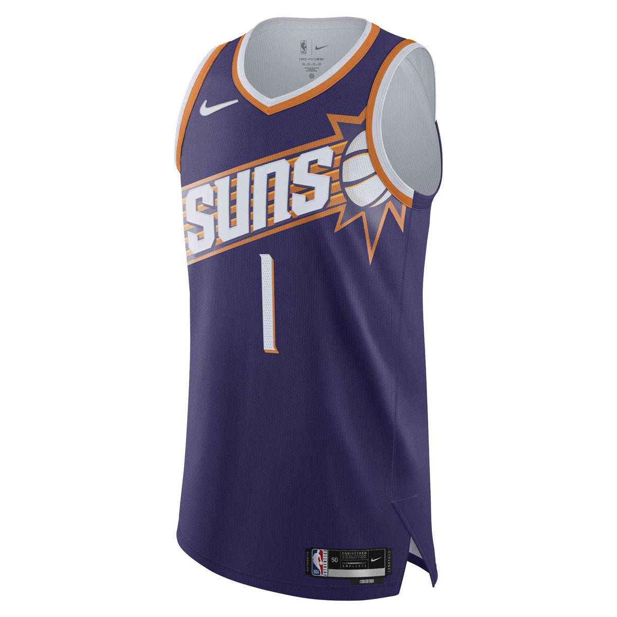 Phoenix Suns Devin Booker Nike Purple Authentic Jersey - Icon Edition for Men product image 3, provided for visual reference