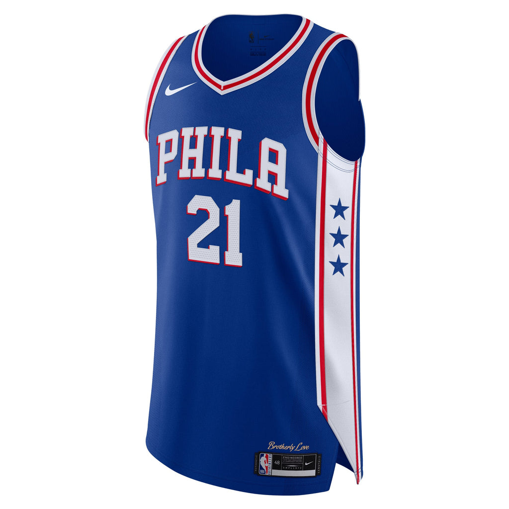 Philadelphia 76ers Joel Embiid Nike Royal Authentic Jersey - Icon Edition for Men product image 3, provided for visual