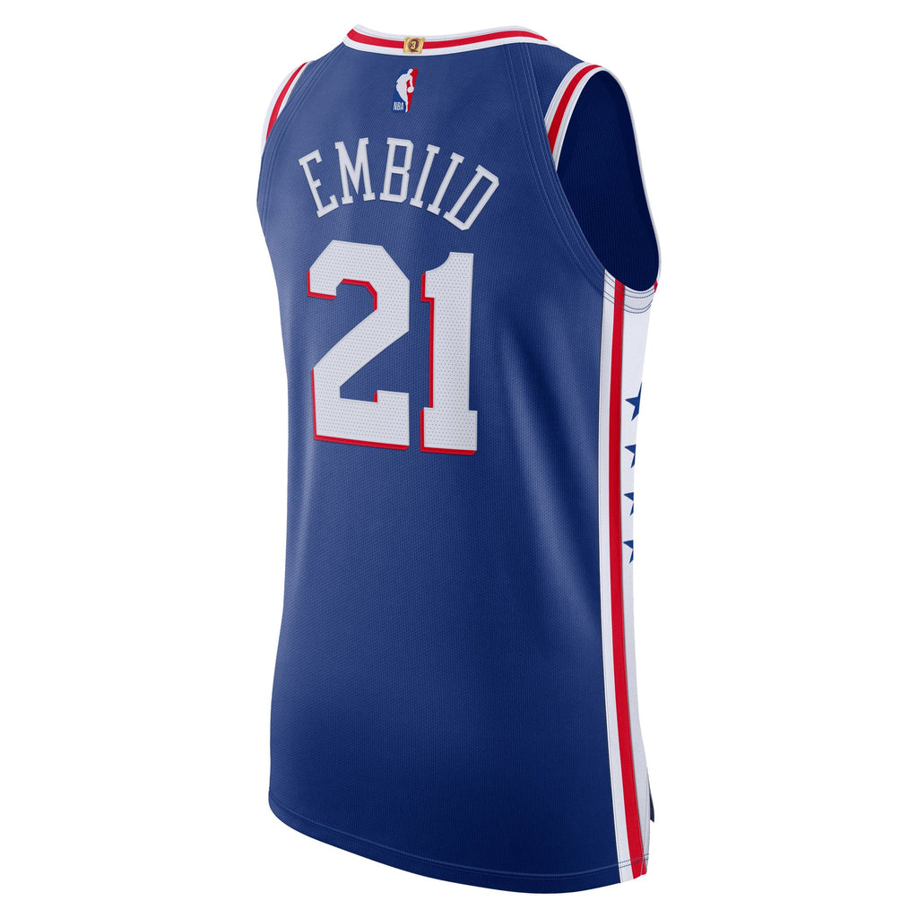 Philadelphia 76ers Joel Embiid Nike Royal Authentic Jersey - Icon Edition for Men product image 4, provided for visual