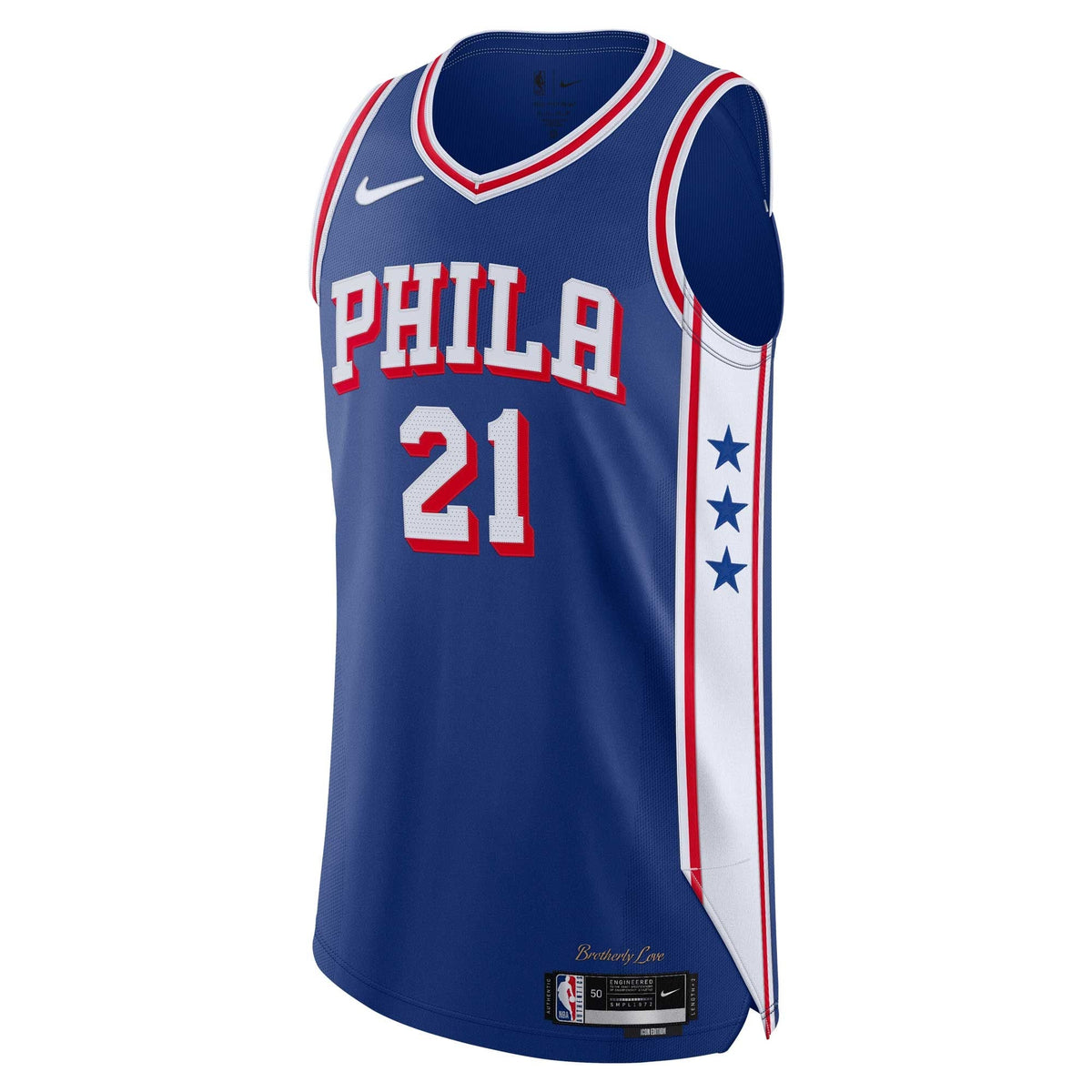 Philadelphia 76ers Joel Embiid Nike Royal Authentic Jersey - Icon Edition for Men product image 3, provided for visual