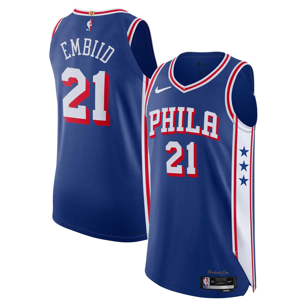Philadelphia 76ers Joel Embiid Nike Royal Authentic Jersey - Icon Edition for Men product image 1, provided for visual