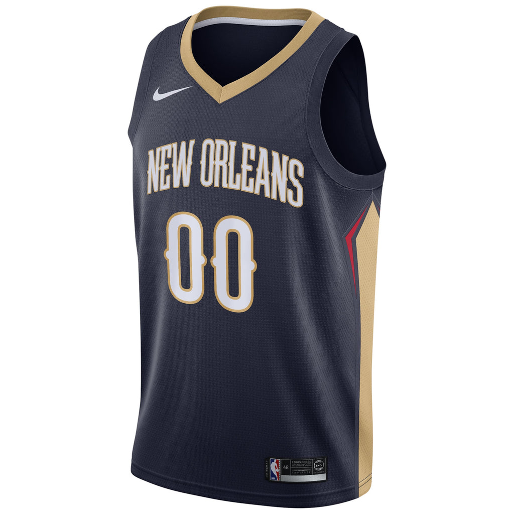 New Orleans Pelicans Nike Navy Swingman Custom Jersey - Icon Edition for Men product image 3, provided for visual reference