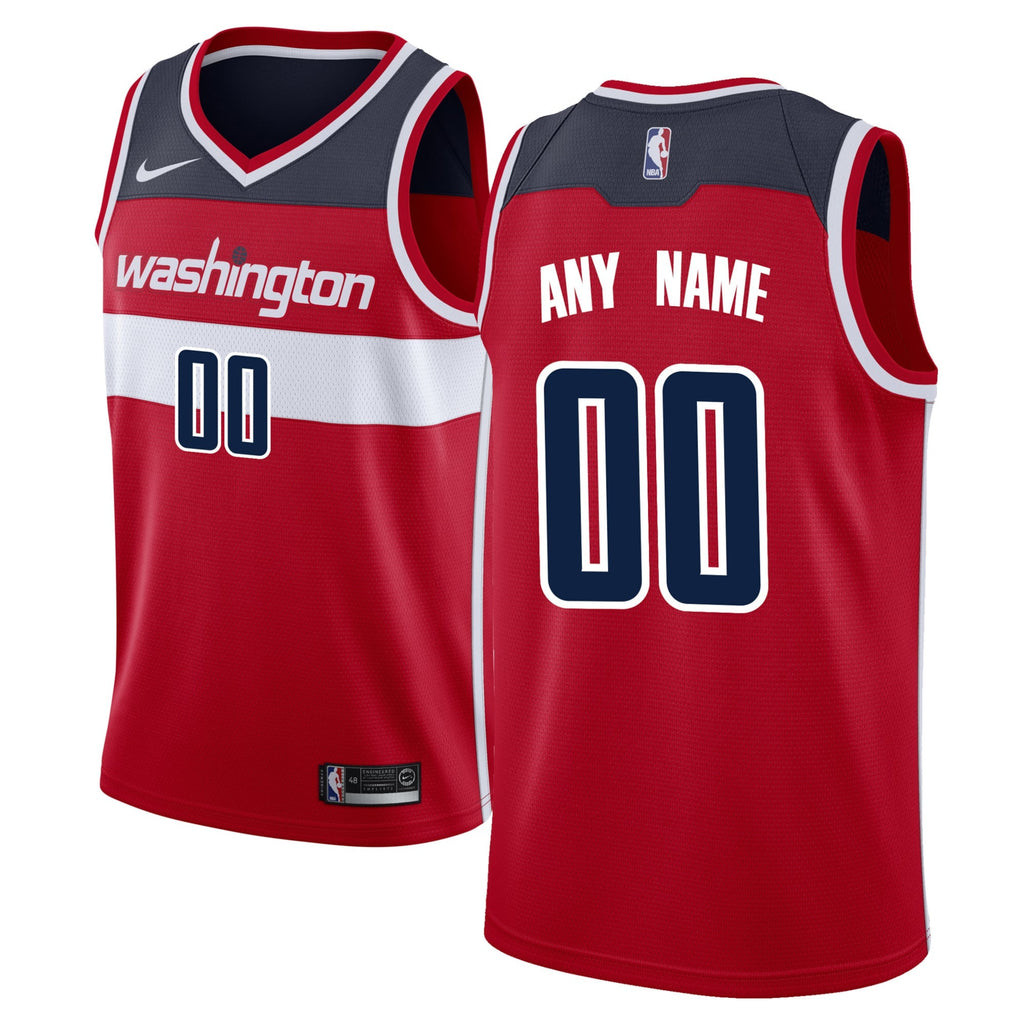 Washington Wizards Nike Red Swingman Custom Jersey - Icon Edition for Men product image 1, provided for visual reference and