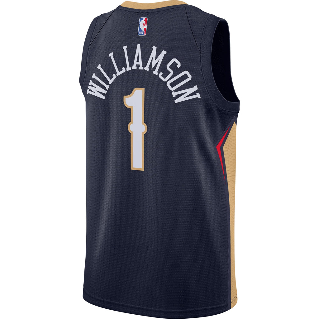 New Orleans Pelicans Zion Williamson Nike Navy Swingman Jersey - Icon Edition for Men product image 4, provided for visual