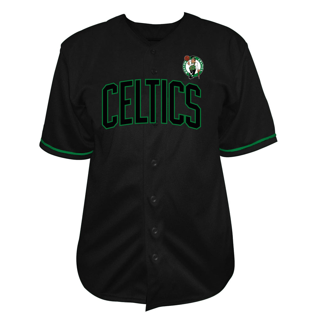 Boston Celtics Jayson Tatum Profile Black Big & Tall Name & Number Button-Up Jersey for Men product image 3, provided for
