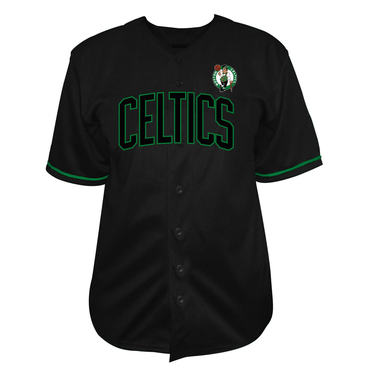 Boston Celtics Jayson Tatum Profile Black Big & Tall Name & Number Button-Up Jersey for Men product image 3, provided for