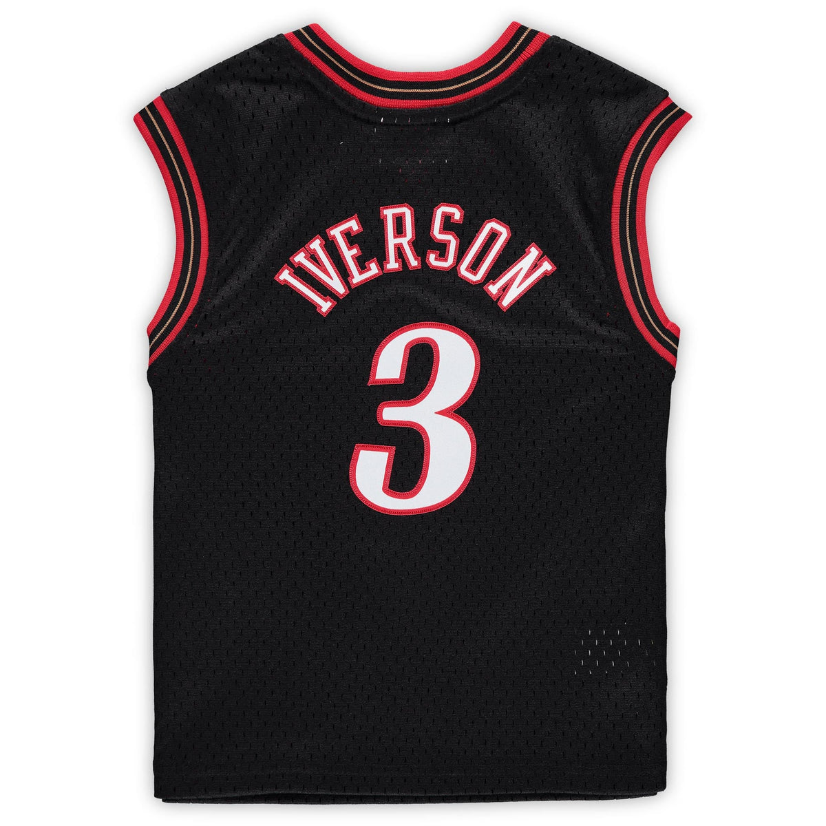 Preschool Philadelphia 76ers Allen Iverson Mitchell & Ness Black 2000-2001 Hardwood Classics Throwback Team Jersey product