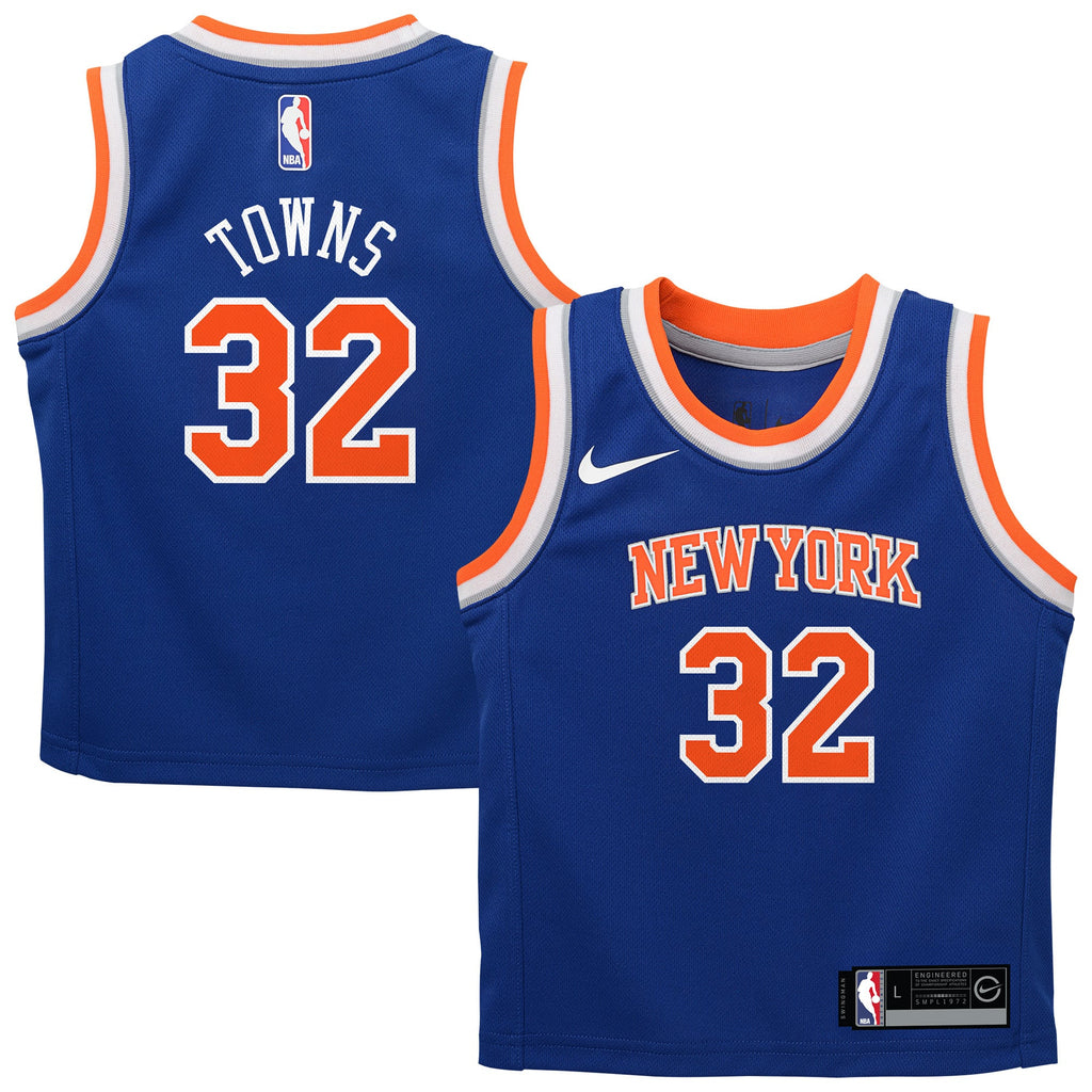 Preschool New York Knicks Karl-Anthony Towns Nike Blue Replica Swingman Jersey - Icon Edition product image 2, provided for