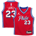 Toddler Philadelphia 76ers LeBron James Jordan Brand Red Swingman Jersey - Statement Edition product image 1, provided for