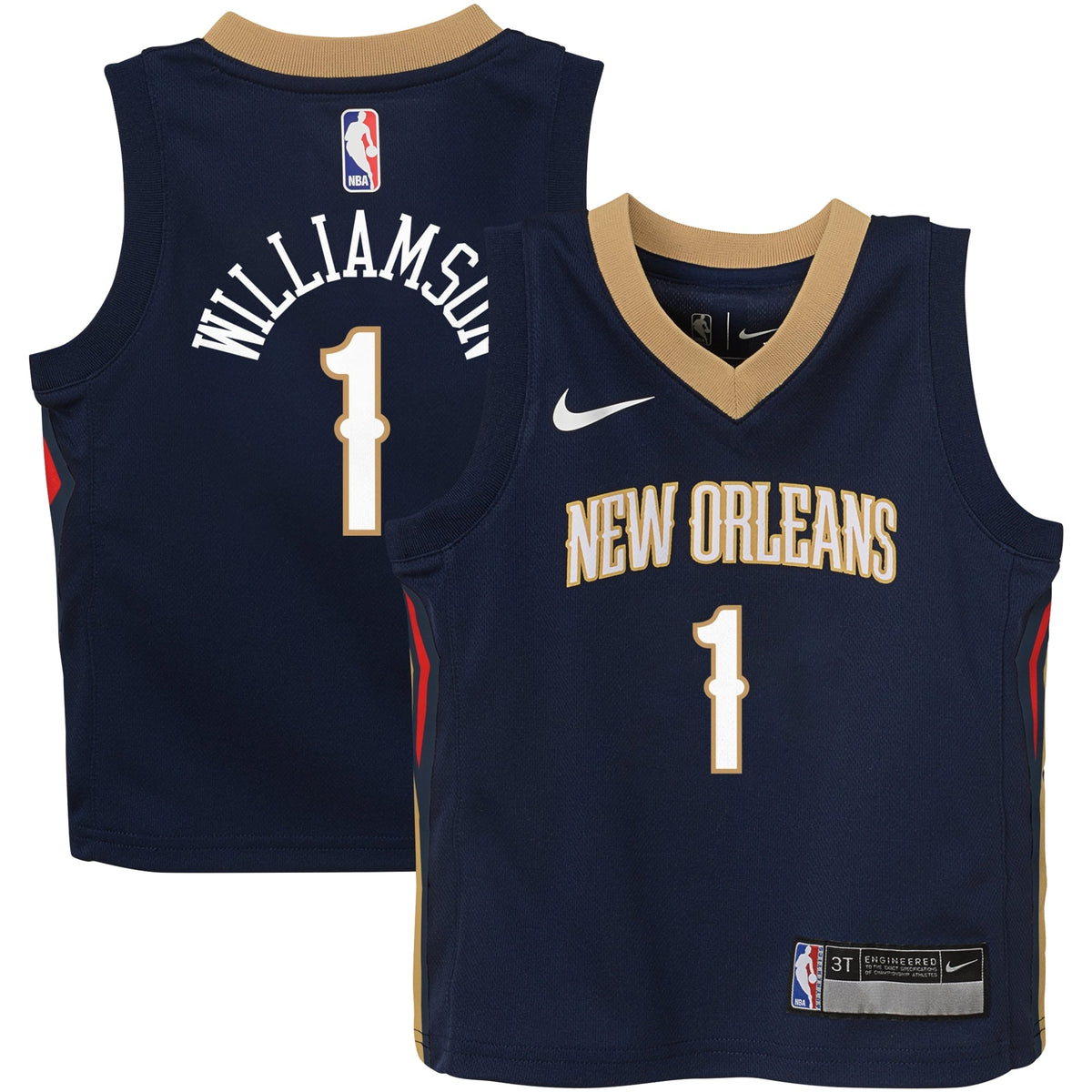 Toddler New Orleans Pelicans Zion Williamson Nike Navy Swingman Player Jersey - Icon Edition product image 2, provided for