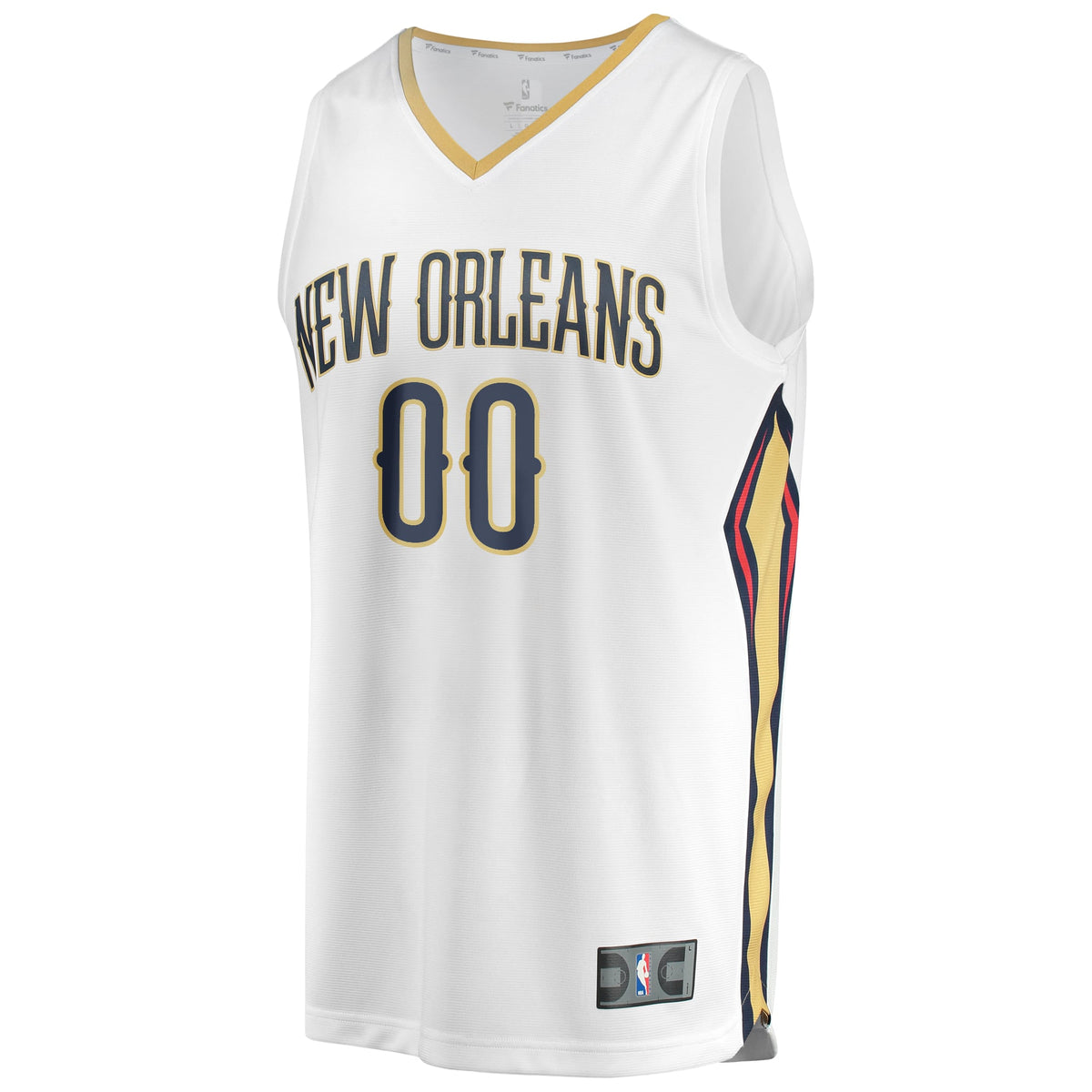 Unisex New Orleans Pelicans Fanatics White Custom Fast Break Jersey - Association Edition product image 3, provided for