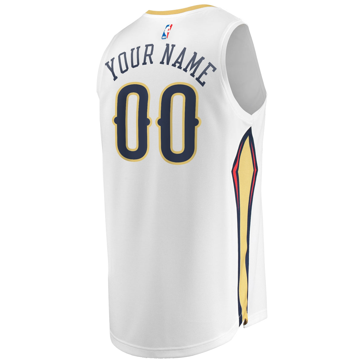 Unisex New Orleans Pelicans Fanatics White Custom Fast Break Jersey - Association Edition product image 4, provided for