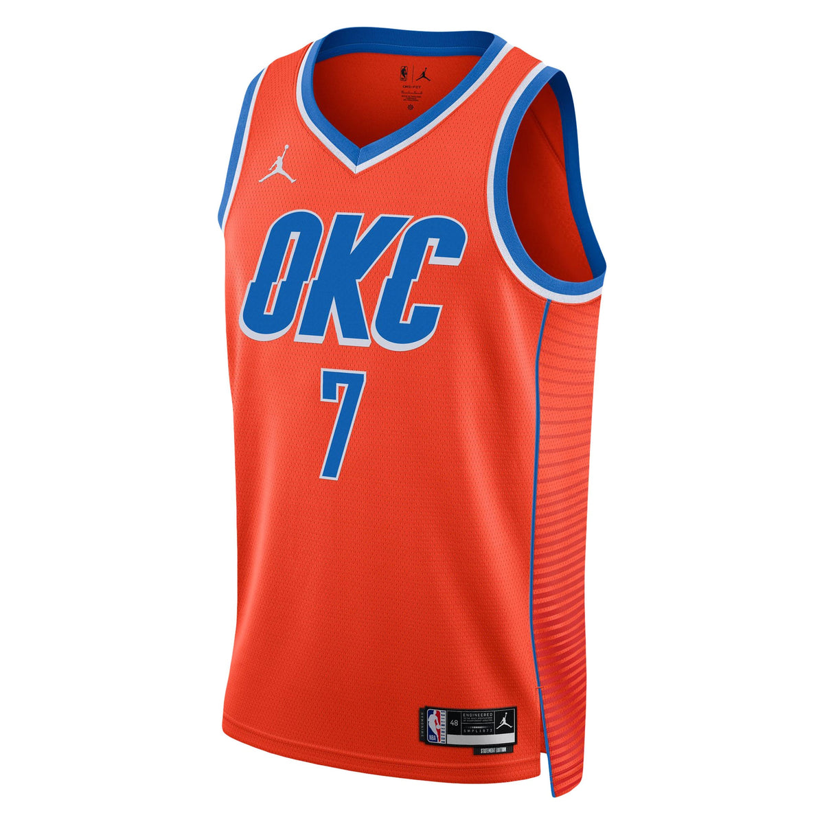 Unisex Oklahoma City Thunder Chet Holmgren Jordan Brand Orange Swingman Jersey - Statement Edition product image 3, provided