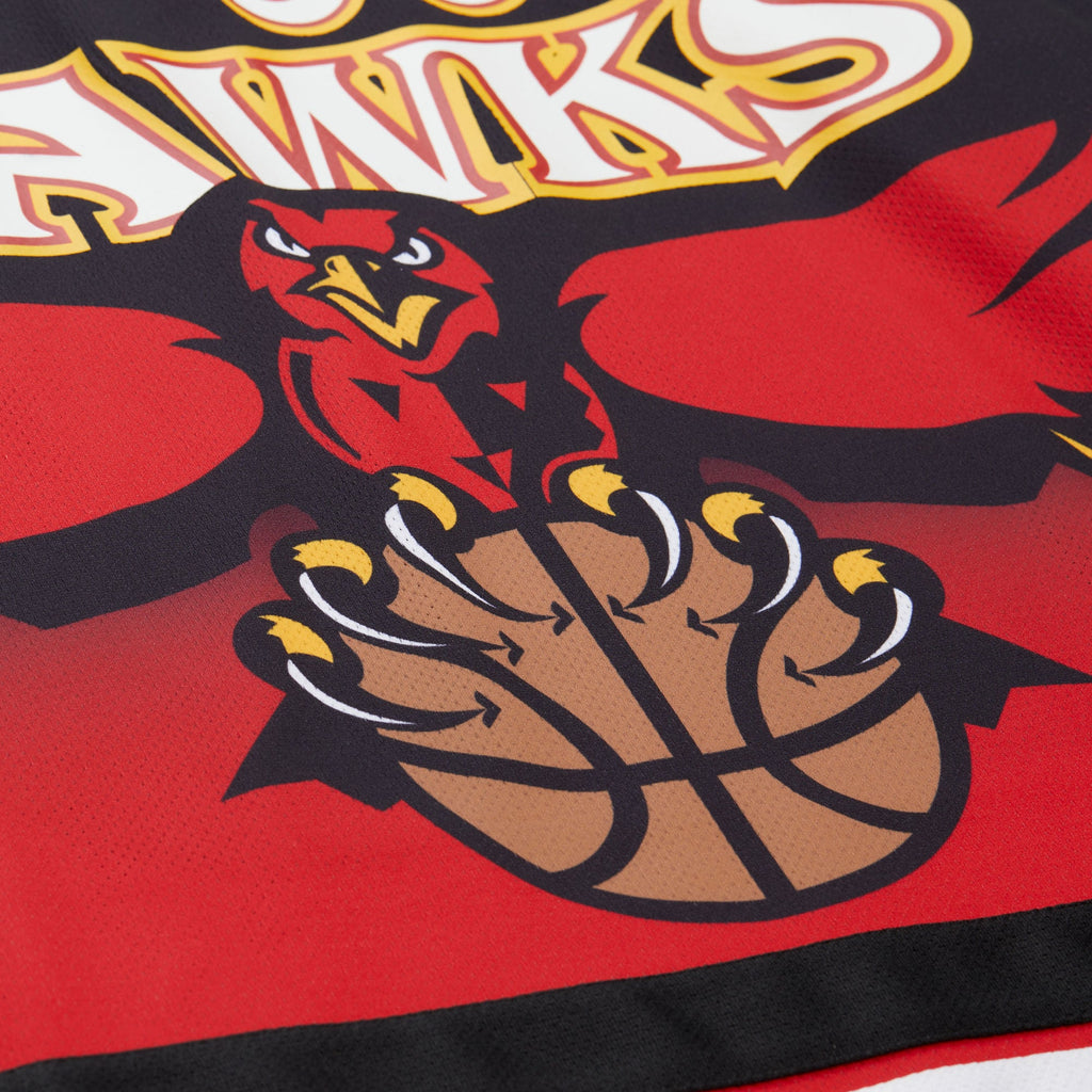 Unisex Atlanta Hawks Dikembe Mutombo Mitchell & Ness Red Maxxed Out Fashion Hockey Jersey product image 5, provided for