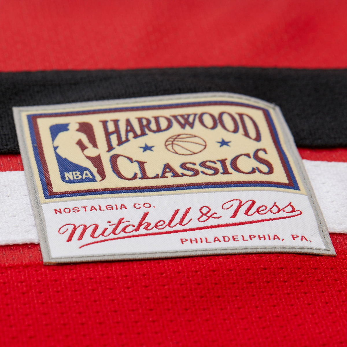 Unisex Atlanta Hawks Dikembe Mutombo Mitchell & Ness Red Maxxed Out Fashion Hockey Jersey product image 6, provided for