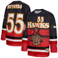 Unisex Atlanta Hawks Dikembe Mutombo Mitchell & Ness Red Maxxed Out Fashion Hockey Jersey product image 1, provided for