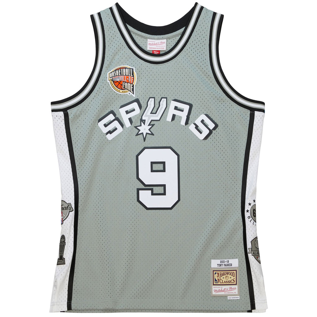 Unisex San Antonio Spurs Tony Parker Mitchell & Ness Gray Hall of Fame Class of 2023 Throwback Swingman Jersey product image
