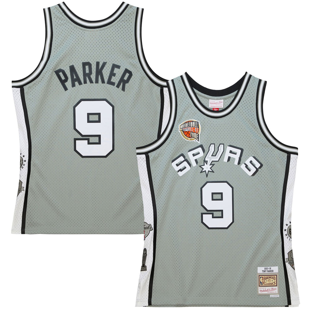 Unisex San Antonio Spurs Tony Parker Mitchell & Ness Gray Hall of Fame Class of 2023 Throwback Swingman Jersey product image