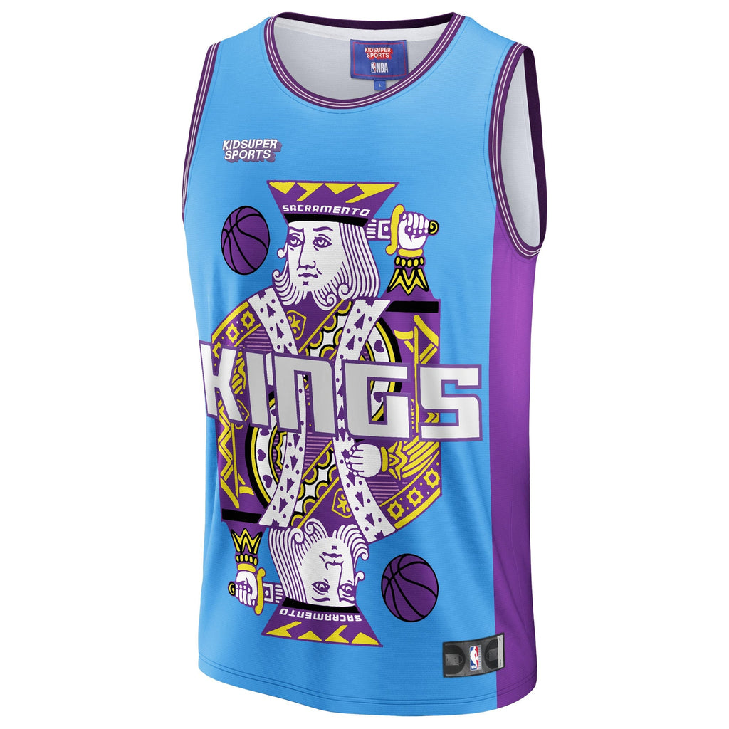 Unisex Sacramento Kings NBA & KidSuper Studios by Fanatics Blue Hometown Jersey product image 3, provided for visual