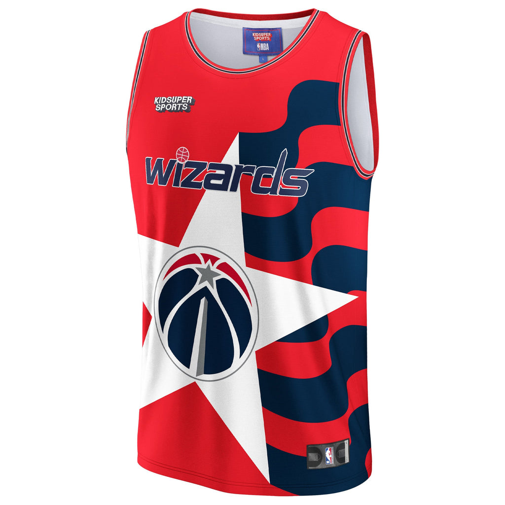 Unisex Washington Wizards NBA & KidSuper Studios by Fanatics Red Hometown Jersey product image 3, provided for visual