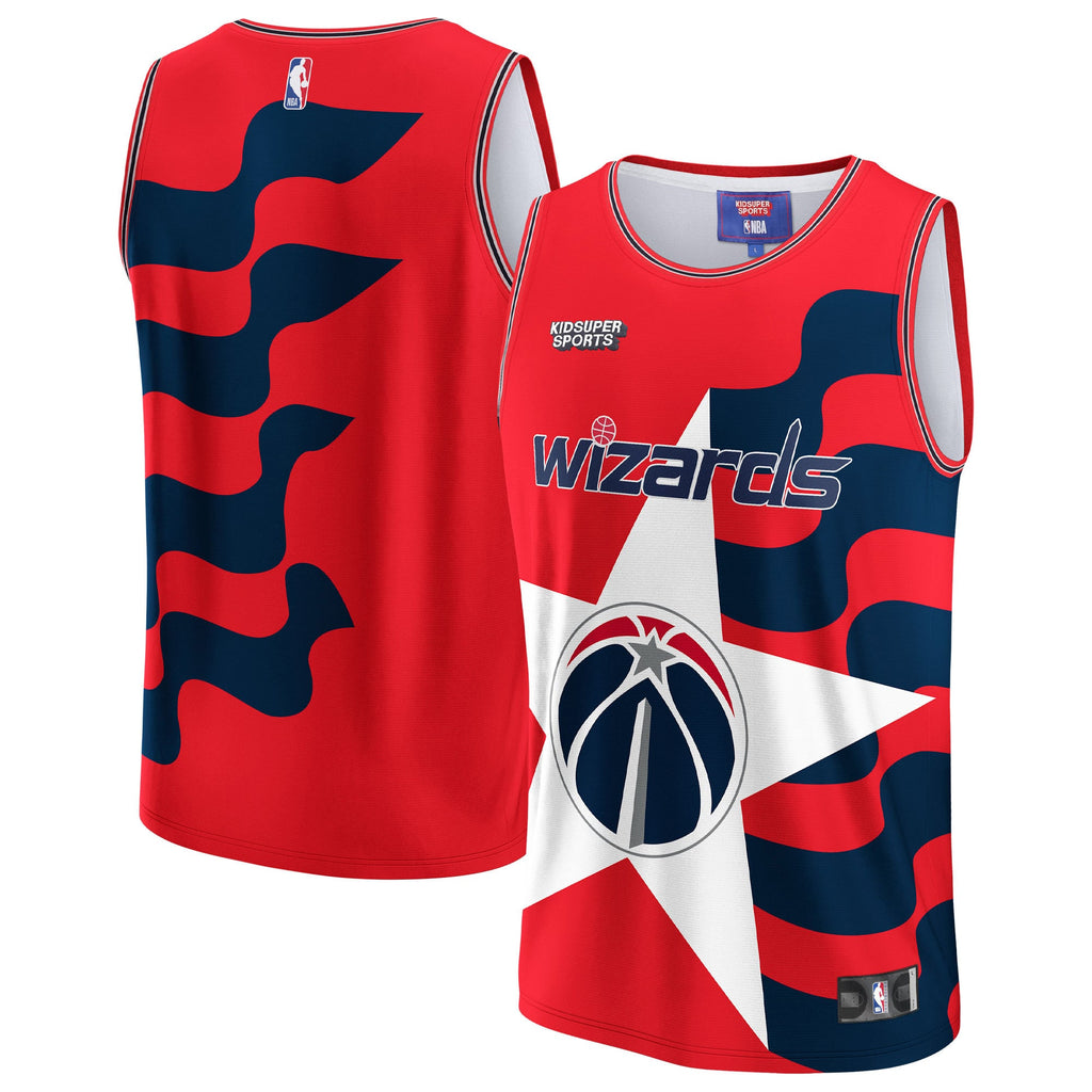 Unisex Washington Wizards NBA & KidSuper Studios by Fanatics Red Hometown Jersey product image 1, provided for visual