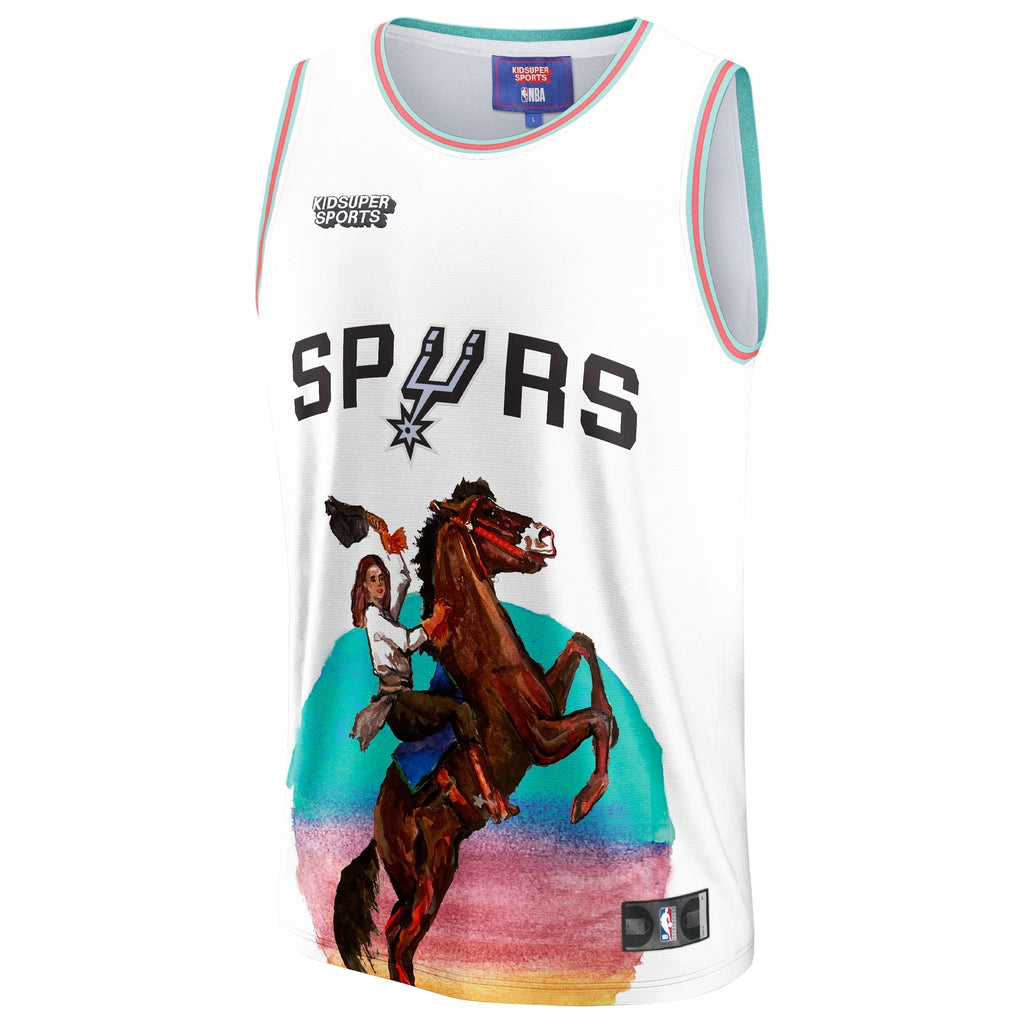 Unisex San Antonio Spurs NBA & KidSuper Studios by Fanatics White Hometown Jersey product image 3, provided for visual